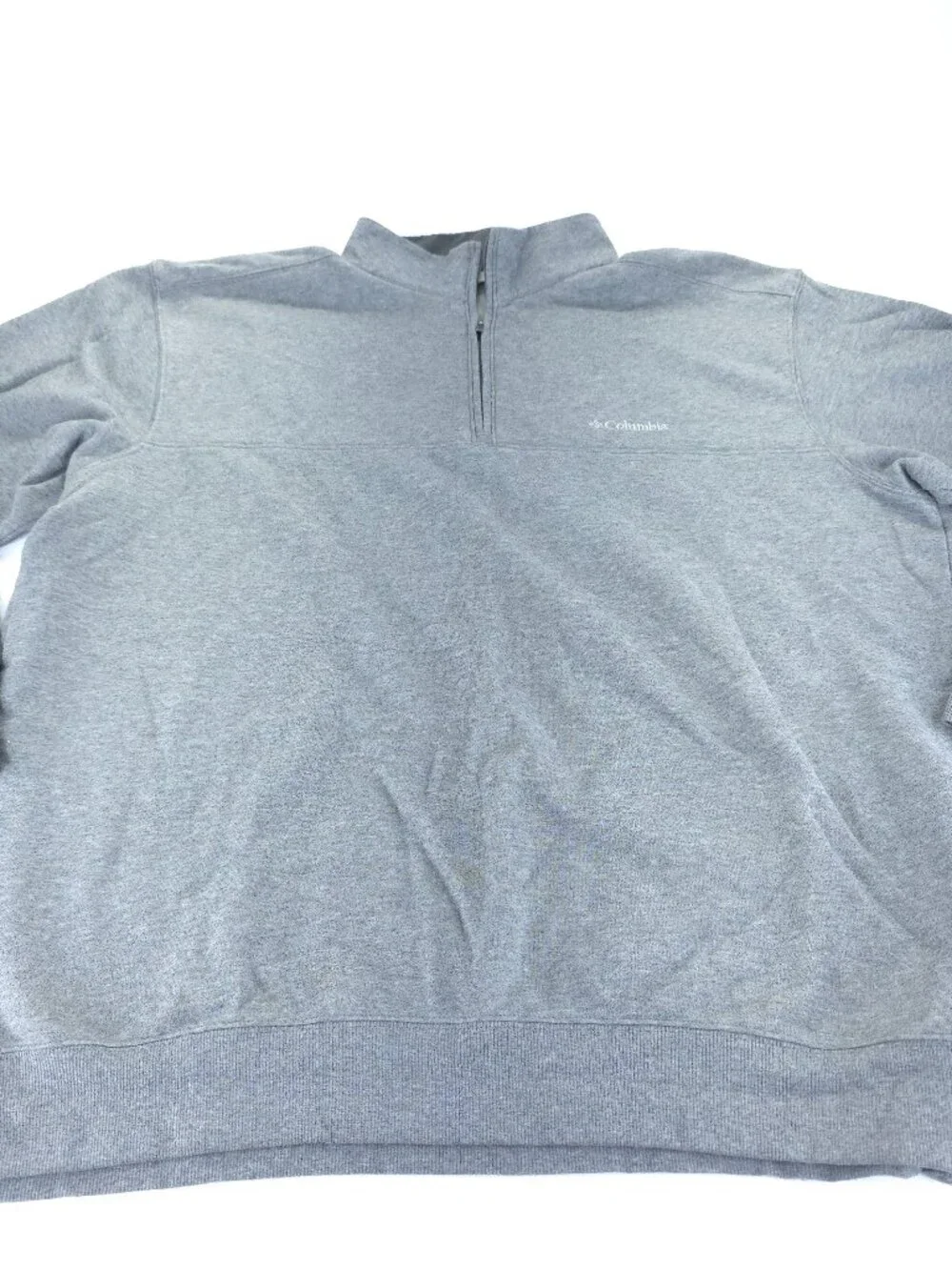 COLUMBIA Mens Hart Mountain II Quarter 1/4 Zip Sweatshirt Gray 2XL